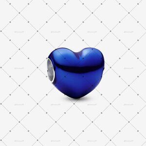 Pandora Metallic Blue Heart Charm|Pendant